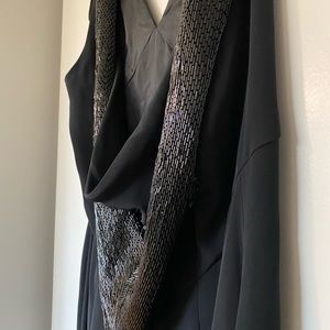 Sexy back black dress